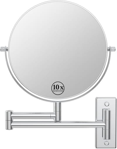 Vergroot make-up spiegel 10x vergroting chroom