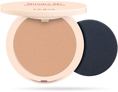 PUPA Milano Wonder Me, Compacte behuizing, Poeder, Vette huid, Gecombineerde huid, Normale huid, Smoothing, Matterend, Hydrateren, Zandkleurige huid, Beige