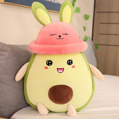 60~120Cm Squishy Avocado Fruit Pluche Speelgoed Dons Katoen Ultra Zacht Humanoid Poppetje Rugsteun Pluche Knuffel Slaapmaatje Cadeau 60cm without blanket