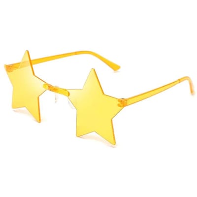 Stervormige Zonnebril UV400 Ultralicht Grappig Pentagram Snoepkleuren Oogbescherming Feest Randloze Zonnebril