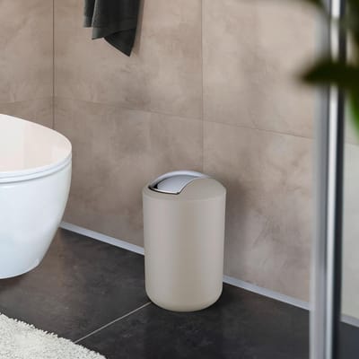 Unyqoos ® Stijlvolle en Robuuste Afvalemmer met Swingdeksel voor Badkamer en Huishouden