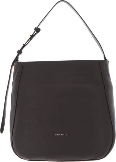 COCCINELLE Leren Schoudertas Lea Large Shoulderbag Bark Donkerbruin