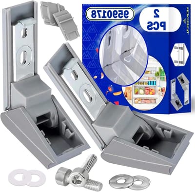 Koelkast Handvat - Deurbevestiging Kit - Koelkast Reparatie - Roestvrij Staal - 69mm Lengte - Zilver