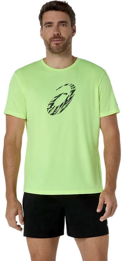 ASICS Sport GPX SS - Top - Maat M - Geel - ASICS Sportswear - Hardlopen - Heren Top voor Mannen