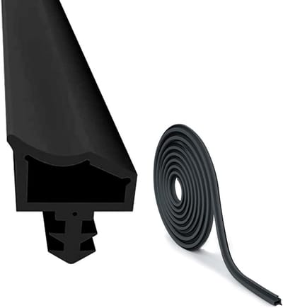 Deurafdichting Rubber - Tochtstrip Deur - Tocht Vrij Houden - 4mm Groefbreedte - 15 meter - Zwart