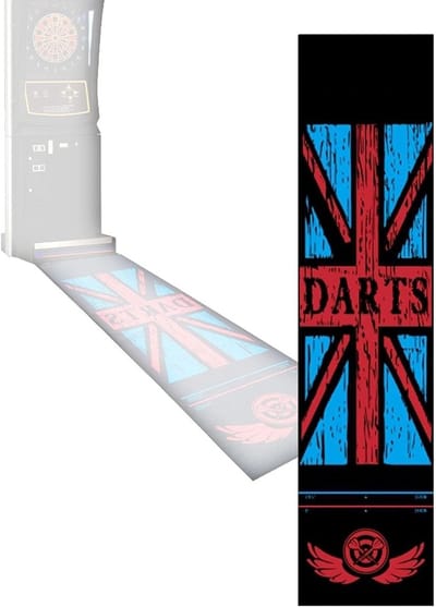 Dartmat - Vloerbeschermer - Dartspellen - Antislip & Vlamvertragend - 296 x 68.6 cm - Zwart