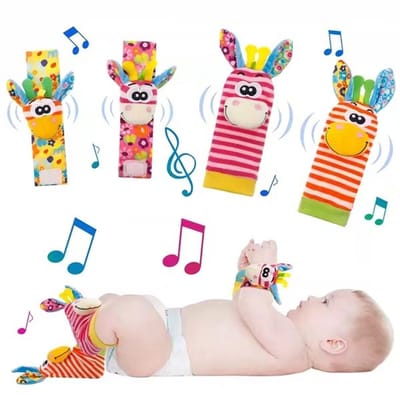 speelgoed voor baby's van 0 tot 9 maanden, babyvuurwerk en polsrammelaars, speelgoed voor pasgeborenen, sensorisch speelgoed, babybenodigdheden voor jongens en meisjes, polsrammelaars，Kleurrijke giraffe, kleurrijk speelgoed.