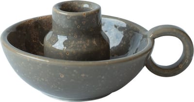 Leeff - Keramieken kaarsenhouder 'Chris' - Taupe