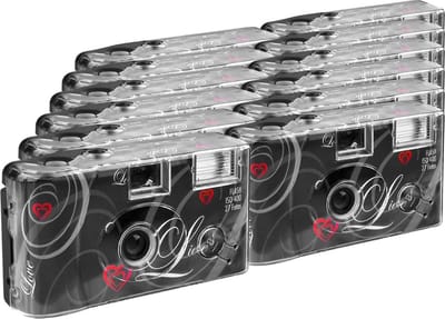 Wegwerpcamera voor bruiloften en evenementen - 27 foto's, 12 stuks, met flitser