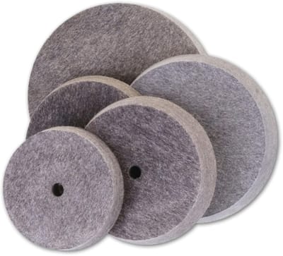 Vilten Polijstschijf 150 x 20 x 14 mm - Schuin 15° voor Professionele Slijpers