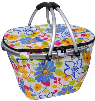 Grote Koeltas en Boodschappenmand - Isolatiemand voor Picknick, Reizen en Winkelen - 26 Liter - Zwart