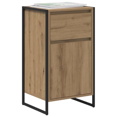 vidaXL - Dressoir - Ambachtelijk - Eiken - 43 - x - 36 - x - 75,5 - cm - Bewerkt - hout