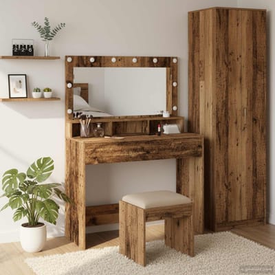 vidaXL - Kaptafel - Oudhout - 100 - x - 41 - x - 135 - cm - Bewerkt - hout