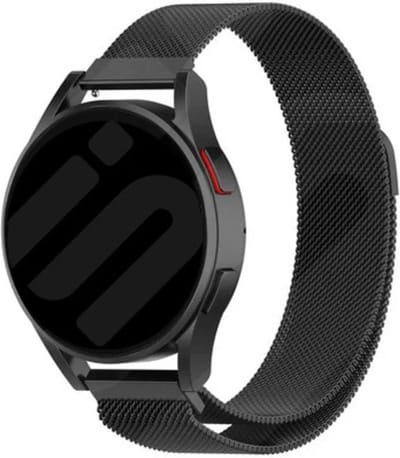 Strap-it Milanees bandje / Milanese band geschikt voor Samsung Galaxy Watch 7 (40 & 44mm) / Galaxy Watch 6 40mm & 44mm / Watch 6 Classic / Galaxy Watch 5 40 & 44mm / Watch 5 Pro / Galaxy Watch 4 / Galaxy Watch 4 Classic / Watch FE - zwart