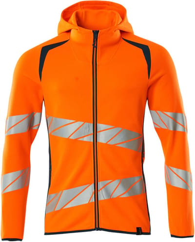 Mascot Accelerate Safe Capuchontrui met rits 19284-781 - hi-vis oranje/donkerpetrol - 2XL