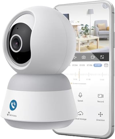 360 Graden Binnenbewakingscamera WiFi - 4 MP Super HD met Menselijke Detectie, Auto-Tracking en Bidirectionele Audio