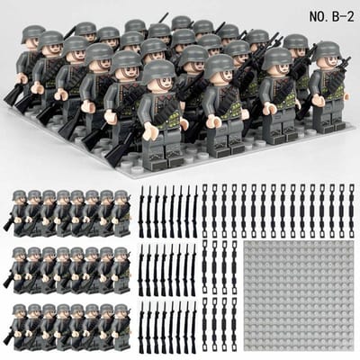 Force expéditionnaire police armes troupes de campagne soldats unique militaire petite particule blocs de construction poupée Garçon jouet