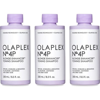 3x Olaplex No.4P Blonde Enhancer Toning Shampoo