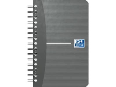 Oxford - OFFICE Essentials - Spiraalblok - 180 bladzijden - 90 pagina - formaat 9 x 14 cm - geruit 5x5mm - Grijs