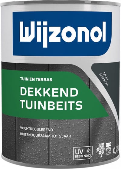 Wijzonol Dekkend Tuinbeits - 2,5 liter - RAL 9010