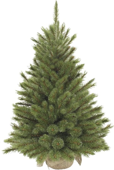 Triumph Tree Forest Frosted Kunstkerstboom H90 x D62 cm - Kunstboom in Jute Zak - Kunst Kerstboom voor Binnen - 106 Tips - Groen