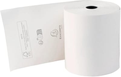 Exacompta 48x Rollen voor kastickets 80x80x12x72 - 1 thermische laag 55g/m2 zonder BPA. - Wit - 43821E