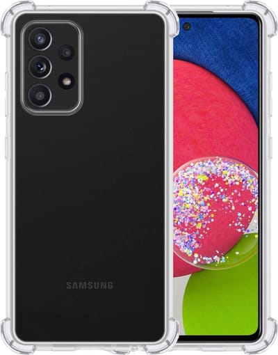Hoesje - Geschikt voor Samsung Galaxy A52s 5G - Sterk & Shockproof - Siliconen Shock Case - Hoes Cover - Telefoonhoes - Transparant