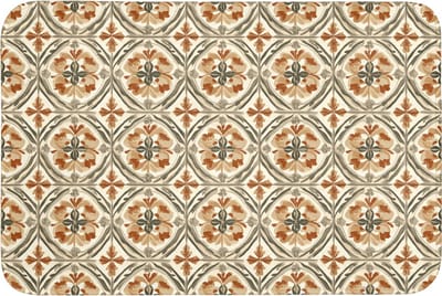 Badmat 90x60 cm - Antislip - Elegant - Antiek - Kleurrijk - Badmatten voor badkamer - Badkamermat - Douchemat - Badkamer mat