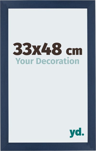 Your Decoration - Fotolijst 33x48 cm - MDF - Donkerblauw Geveegd - Mura