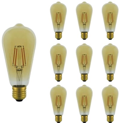VITO LED Filament Edisonlamp ST64 E27 - 6W (vervangt 60W) - 822lm - 2500K Extra - 220-240V - Energiezuinig - 10 stuks