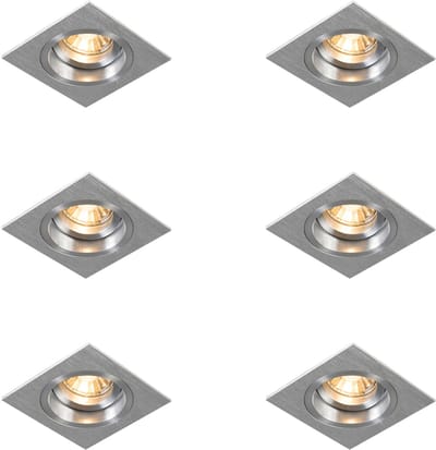 QAZQA 92705 - Inbouwspot - 6 stuks - L 93 mm - - Woonkamer | Slaapkamer | Keuken