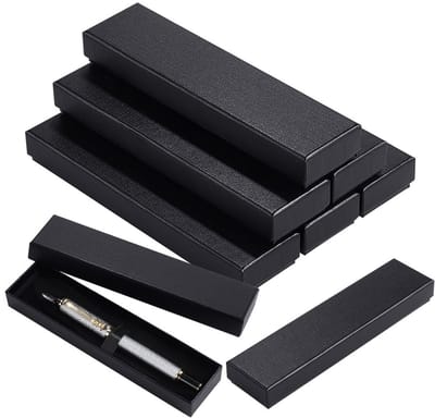 Dailygoods- Balpennen 18 Stuks - Geschenkdoos Karton - Zwarte Doosjes - Sieradendoosjes - Afmetingen 17,4 x 4,4 x 2,2 cm - Voor Bruiloft/Verjaardag