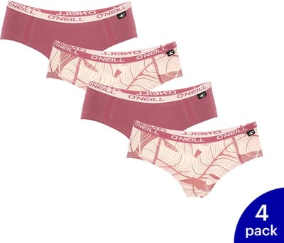 O'Neill - 4-Pack - Organische Hipster - Duurzaam Tussenlengte - Dames - multi - S - 801782