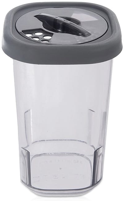 Orion - Kruidencontainer met Zeef - 320 ml - BPA-vrij - Donkergrijs