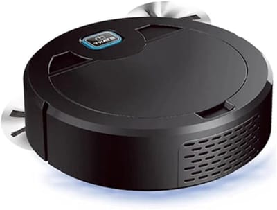 Compacte Robot stofzuiger. Desinfecterend licht. Door zijn compacte formaat past hij overal tussendoor.