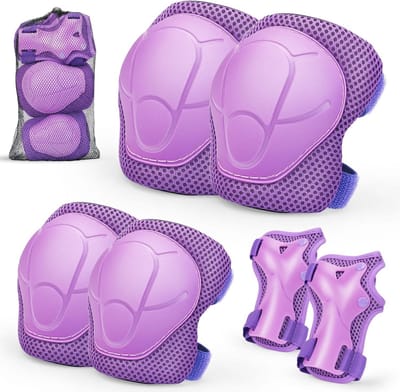 Knie- en Elleboogbeschermers Set voor Kinderen - 6 Stuks Beschermende Uitrusting