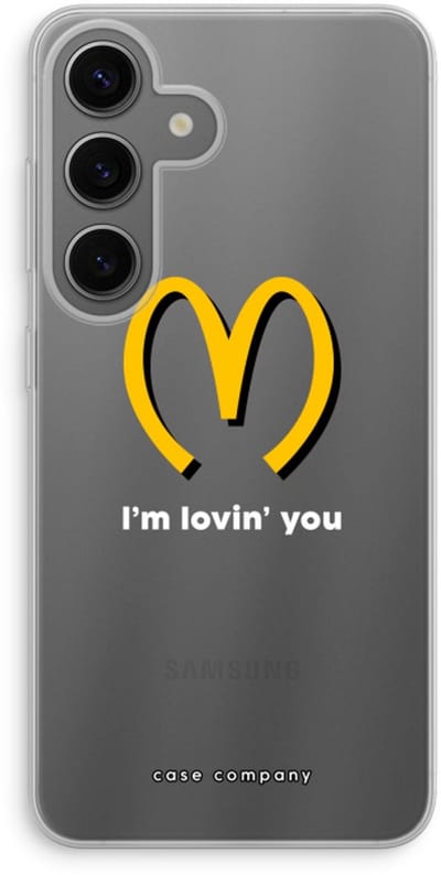 Case Company® - Hoesje geschikt voor Samsung Galaxy S24 hoesje - I'm lovin' you - Soft Cover Telefoonhoesje - Bescherming aan alle Kanten en Schermrand