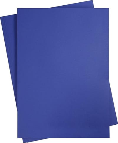 Gekleurd Karton, A2 420x594mm koningsblauw, 10 vel | Knutselkarton