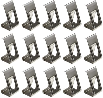 Dailygoods- Glasplaat Clips 50 Stuks - Bedclips - 3D-Printer - Metaal