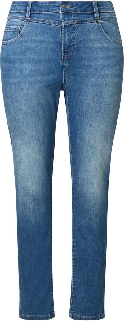 Laurasøn - Dames - Jeans met hoge taille slim - Blauw denim - Maat 42