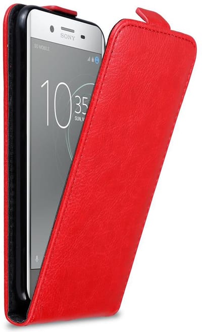 Cadorabo Hoesje geschikt voor Sony Xperia XZ PREMIUM in APPEL ROOD - Beschermhoes in flip design Case Cover met magnetische sluiting