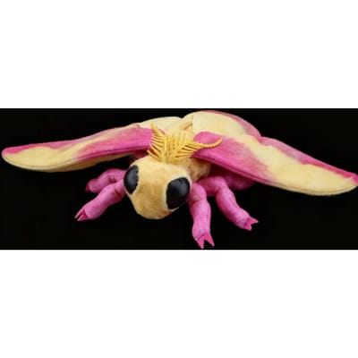 Kawaii Roze Esdoornmot Pluche Speelgoed Levensgetrouwe Roze Esdoornmot Pluche Knuffels Kerst Verjaardagscadeau Insectenliefhebber Kinderen 23cm beige