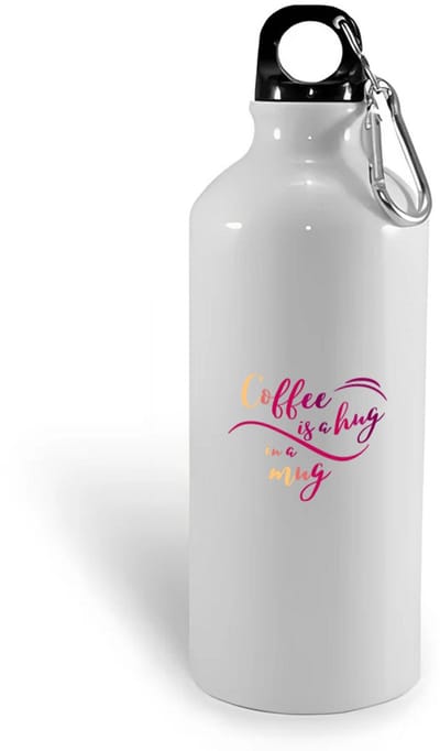 Hacebo® - Coffee is a hug, I am a mug waterfles - Koffie - iemand die houdt van koffie - koffie liefhebbers - quote - verjaardagscadeau - cadeau - kado - gift - geschenk - verrassing - water fles - 400ML