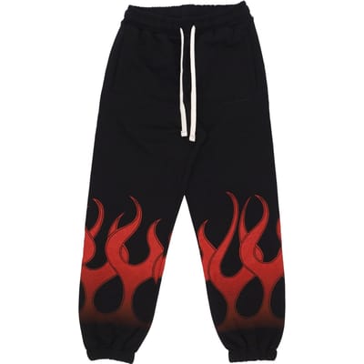 Lichtgewicht heren trainingsbroek Flames Pants Zwart/rood