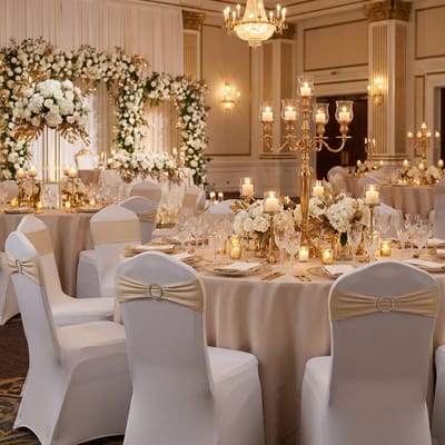 Froadp 50x universele stoelhoezen Witte stretchhoezen Bruiloftsbanket Hoezen Decoratie
