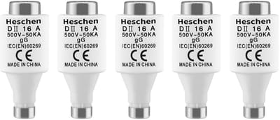 Dailygoods - Neozed keramische zekeringaansluitingen - Type 16 A - Bescherming van kabels - 500 VAC - Type gG - Betrouwbare veiligheidsoplossing -...