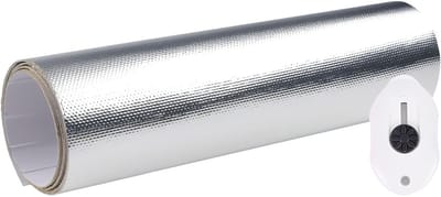 Dailygoods- Warmtebescherming Aluminium Folie 30 x 100 cm - Zelfklevend - Glasvezel Isolatie - Praktische Warmtebescherming - Brandwerende Mat - Veelzijdige Toepassing - Isolatiemateriaal