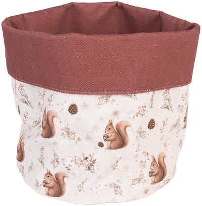 Clayre & Eef Broodmand Ø 15x16 cm Beige Katoen