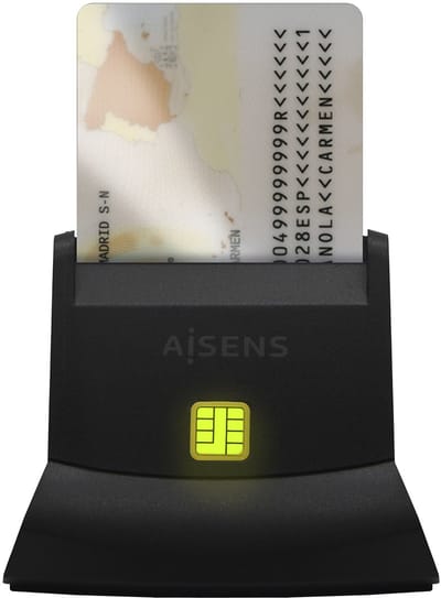 ID/SIP-kaartlezer Aisens ASCR-SN05-BK Zwart