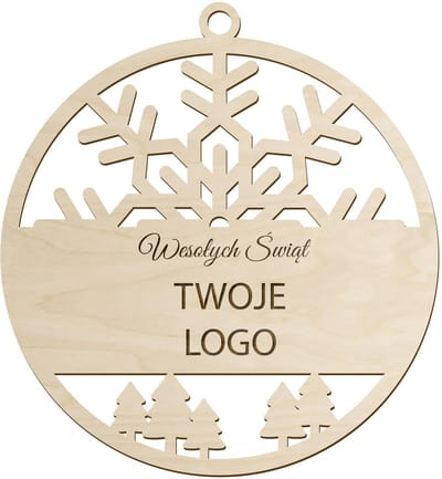 SMX Design - Kerstboomornamenten - Houten - Met Logo - 10 Stuks